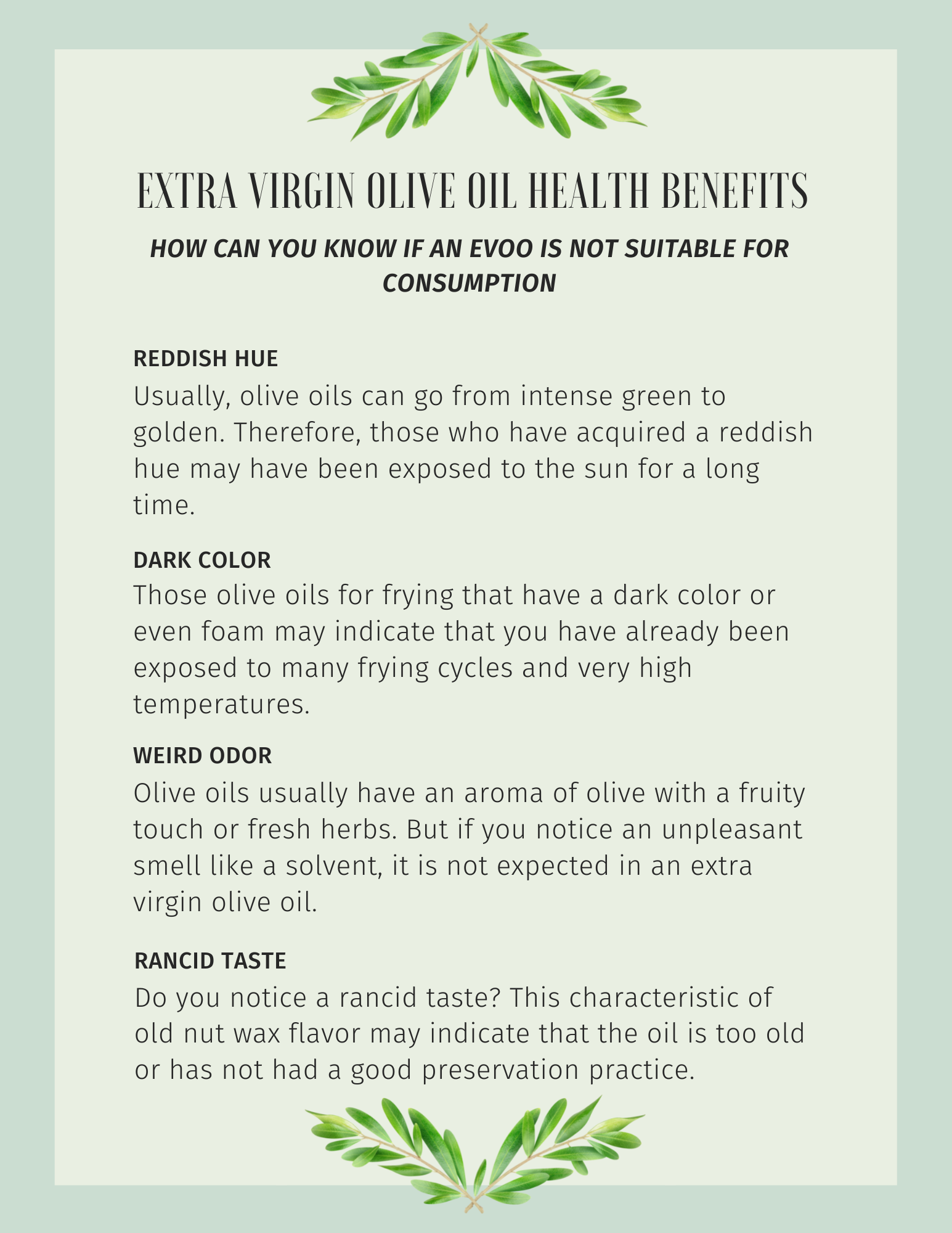 Olive oil extra virgin benefits - Infographic